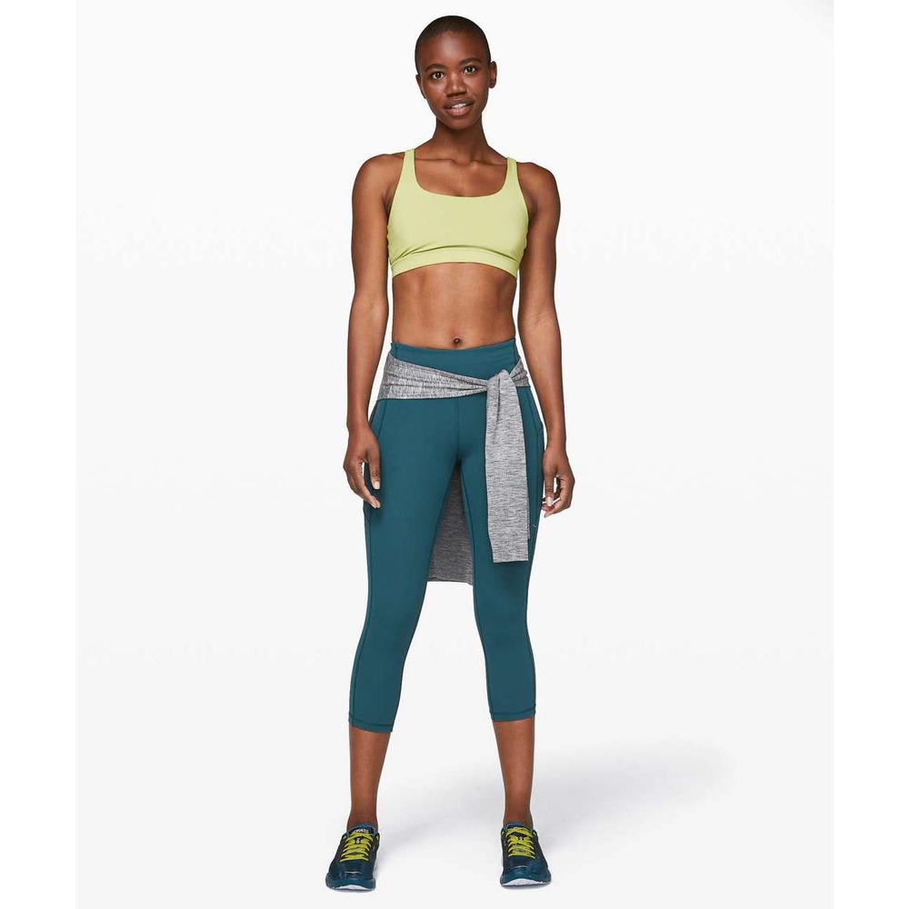 Lululemon Speed Up‎ Crop Leggings Bermuda Teal Size 4 Blue Green Activewear Gym